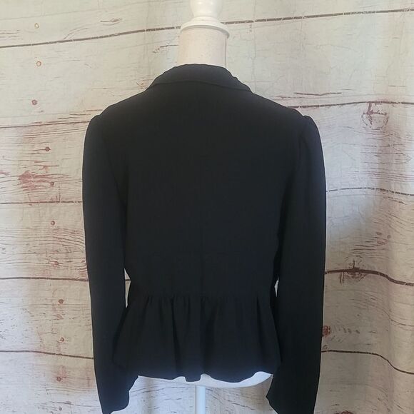 Prada Black Decorative Toggle Button Closure Blazer Size 12 - Picture 3 of 7